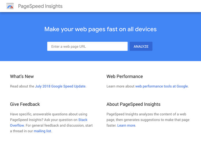 Google PageSpeed Insights工具